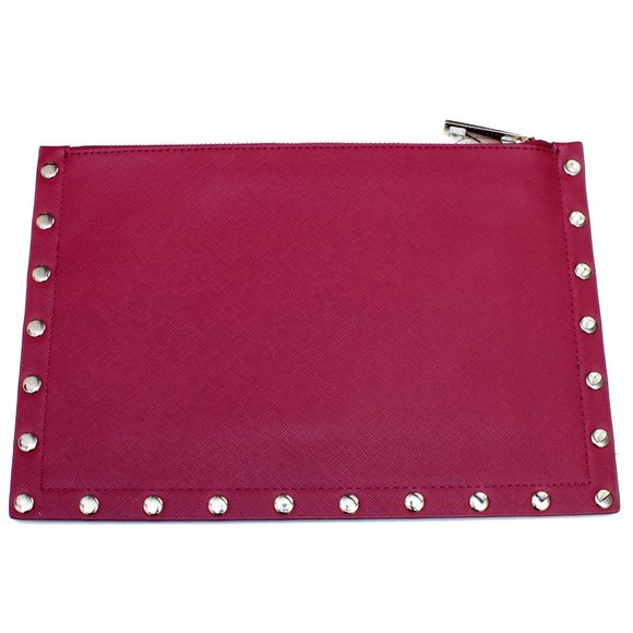 WHBM Maroon Floral Print Clutch Wristlet - Picture 2 of 4